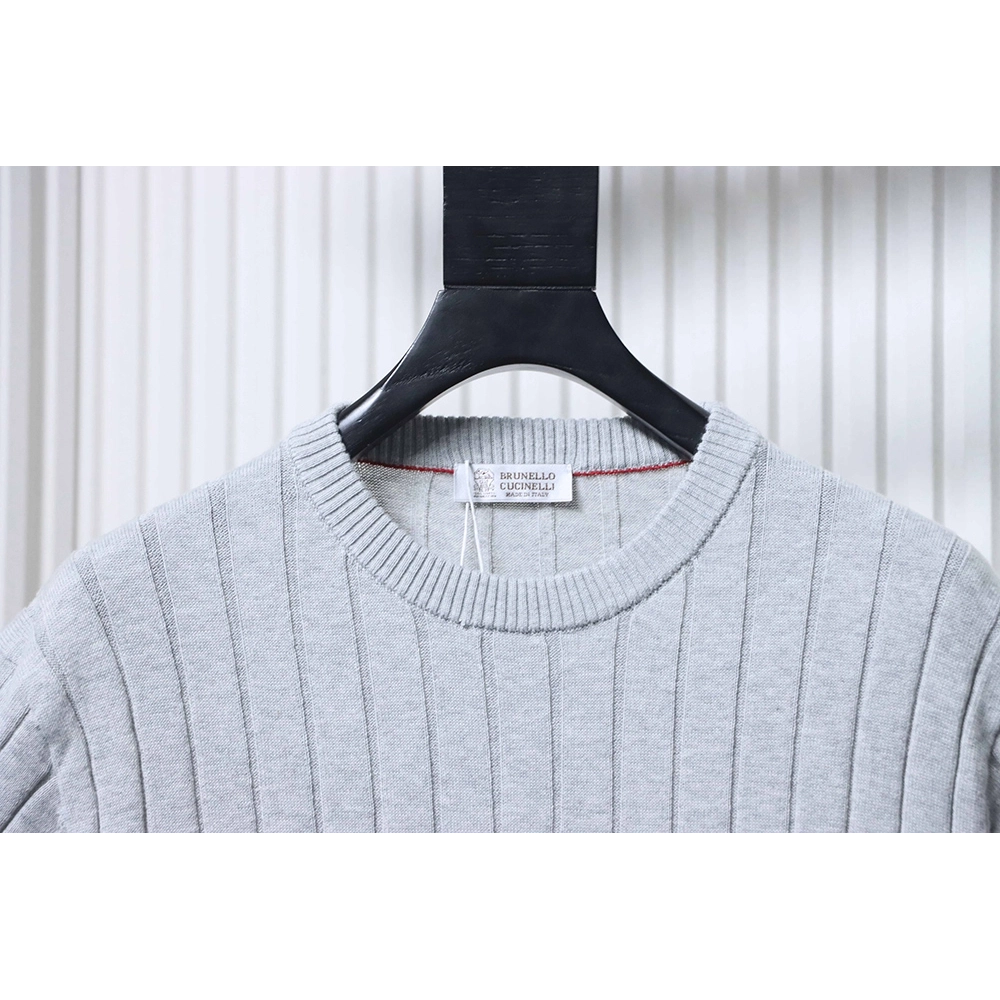 Brunello Cucinelli Crew-Neck Short-Sleeve Knit T-Shirt TSK1,Brunello Cucinelli
