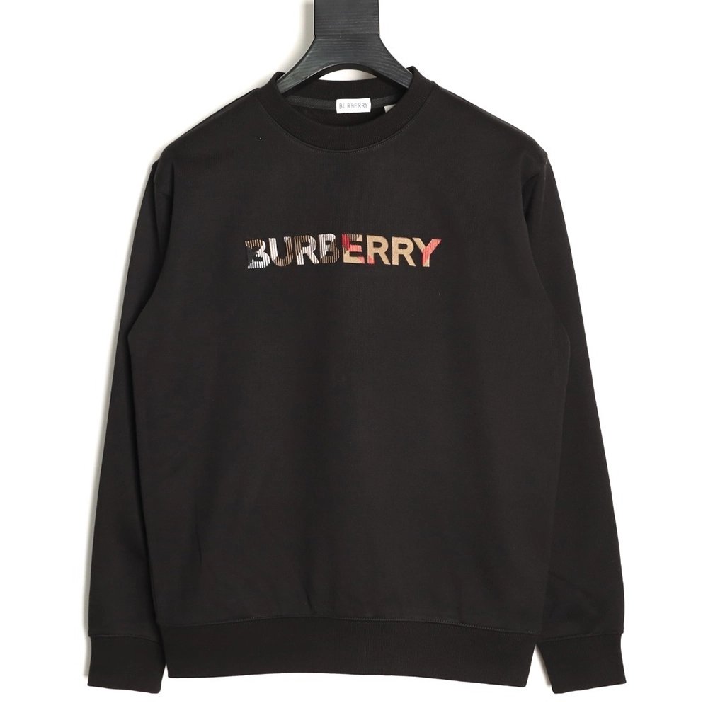 Burberry 8-Color Embroidered Letter Crewneck Sweatshirt,Burberry