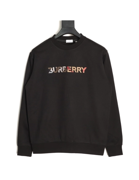 Burberry 8-Color Embroidered Letter Crewneck Sweatshirt,Burberry
