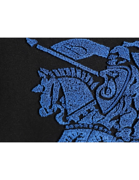 Burberry Blue Equestrian Knight Toothbrush Embroidery Short-Sleeve T-Shirt TSK1,Burberry