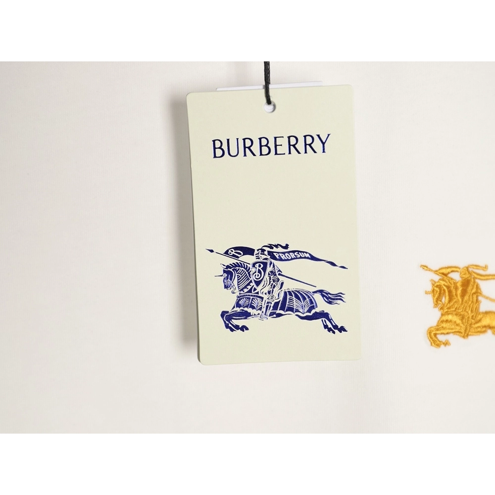 Burberry check-trimmed equestrian embroidered short-sleeved T-shirt,Burberry
