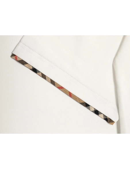 Burberry check-trimmed equestrian embroidered short-sleeved T-shirt,Burberry