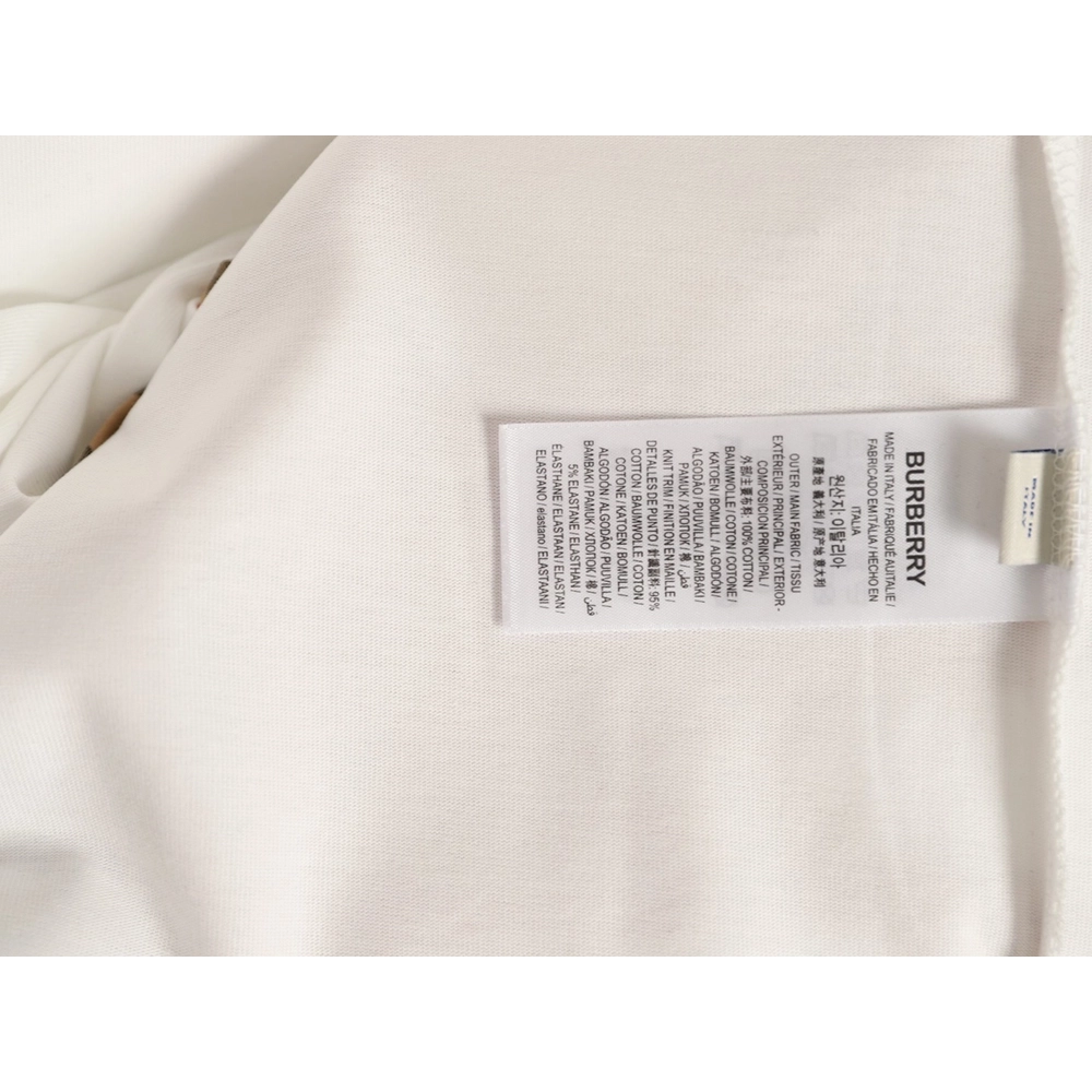 Burberry check-trimmed equestrian embroidered short-sleeved T-shirt,Burberry