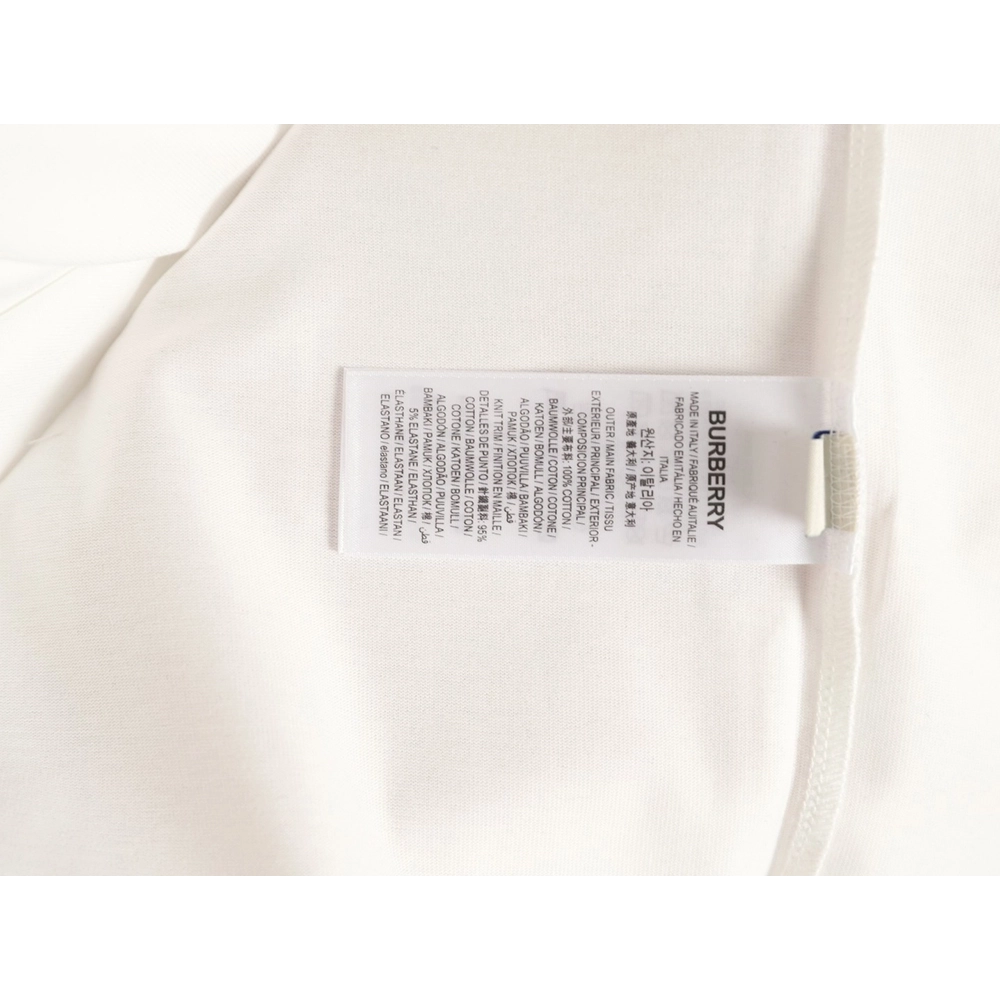 Burberry Flap Check Pocket Equestrian Embroidery Short-Sleeve T-Shirt,Burberry