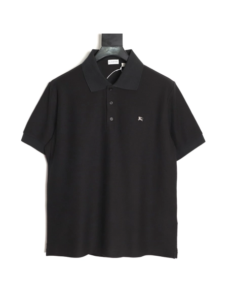 Burberry Metal Equestrian Knight Emblem Short-Sleeve Polo Shirt TSK3,Burberry