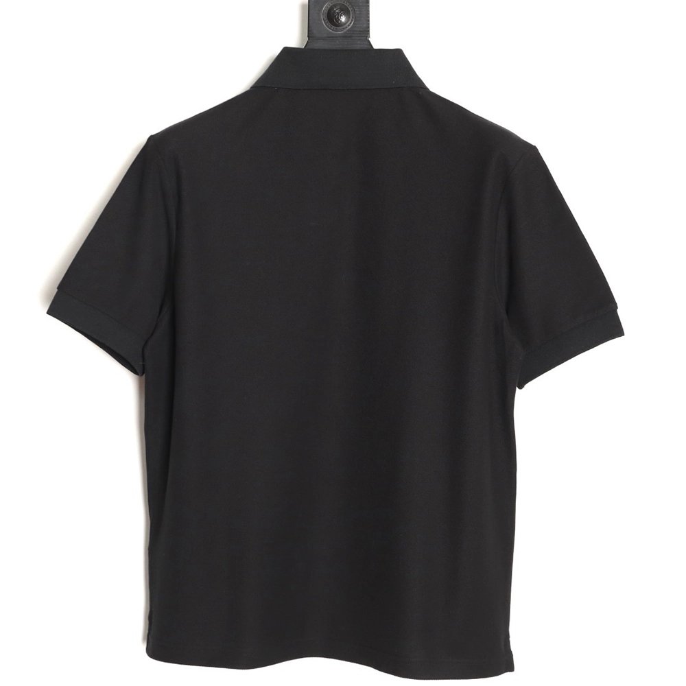 Burberry Metal Equestrian Knight Emblem Short-Sleeve Polo Shirt TSK3,Burberry