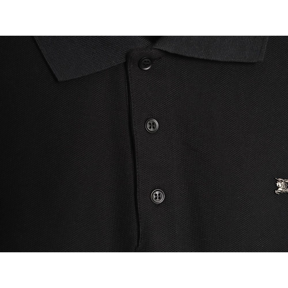 Burberry Metal Equestrian Knight Emblem Short-Sleeve Polo Shirt TSK3,Burberry