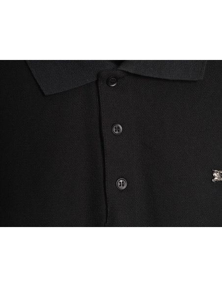 Burberry Metal Equestrian Knight Emblem Short-Sleeve Polo Shirt TSK3,Burberry