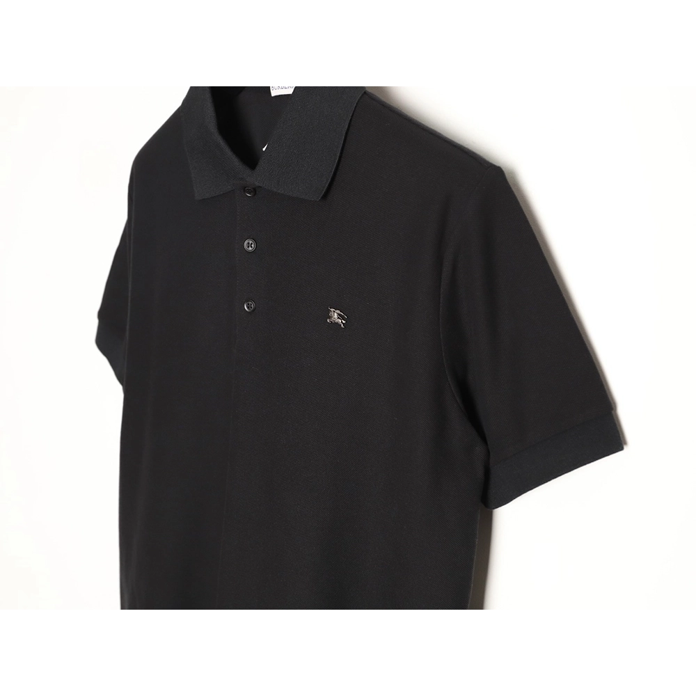 Burberry Metal Equestrian Knight Emblem Short-Sleeve Polo Shirt TSK3,Burberry