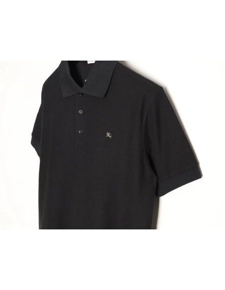 Burberry Metal Equestrian Knight Emblem Short-Sleeve Polo Shirt TSK3,Burberry