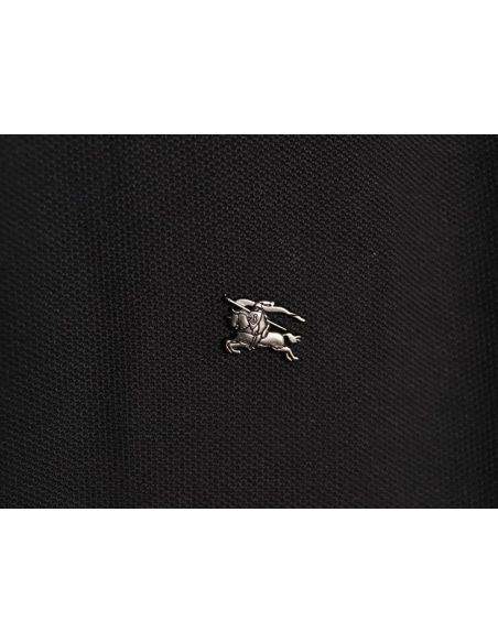 Burberry Metal Equestrian Knight Emblem Short-Sleeve Polo Shirt TSK3,Burberry