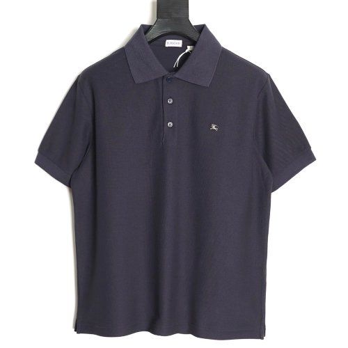 Burberry Metal Equestrian Knight Emblem Short-Sleeve Polo Shirt TSK2,Burberry