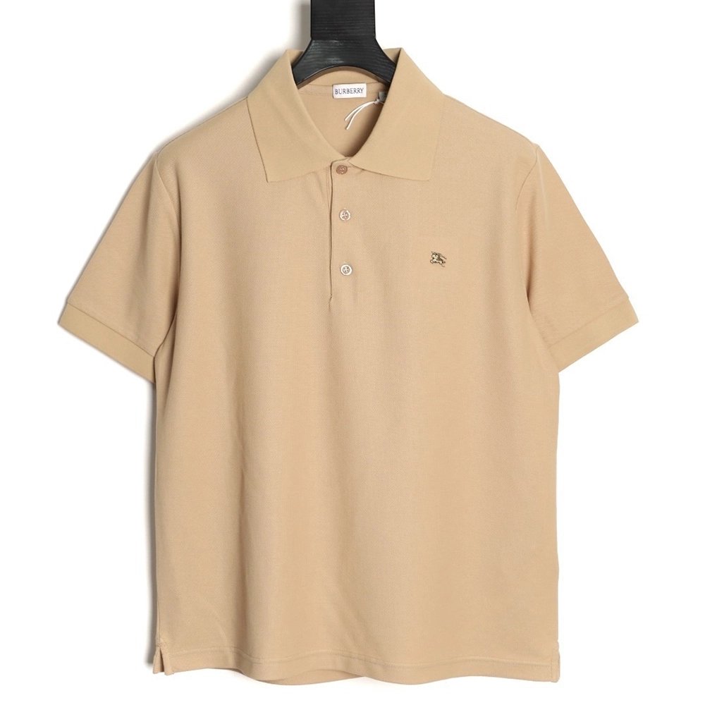 Burberry Metal Equestrian Knight Emblem Short-Sleeve Polo Shirt TSK1,Burberry