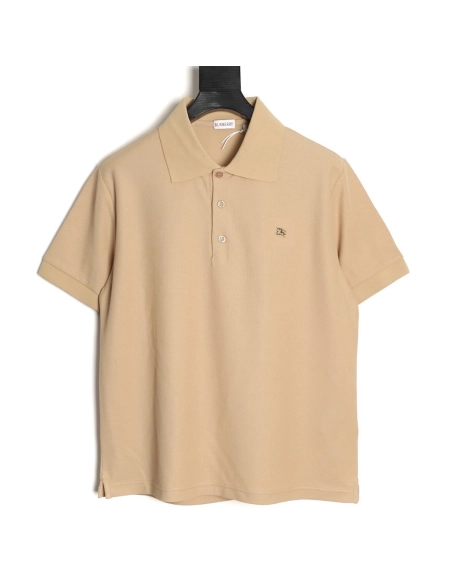 Burberry Metal Equestrian Knight Emblem Short-Sleeve Polo Shirt TSK1,Burberry