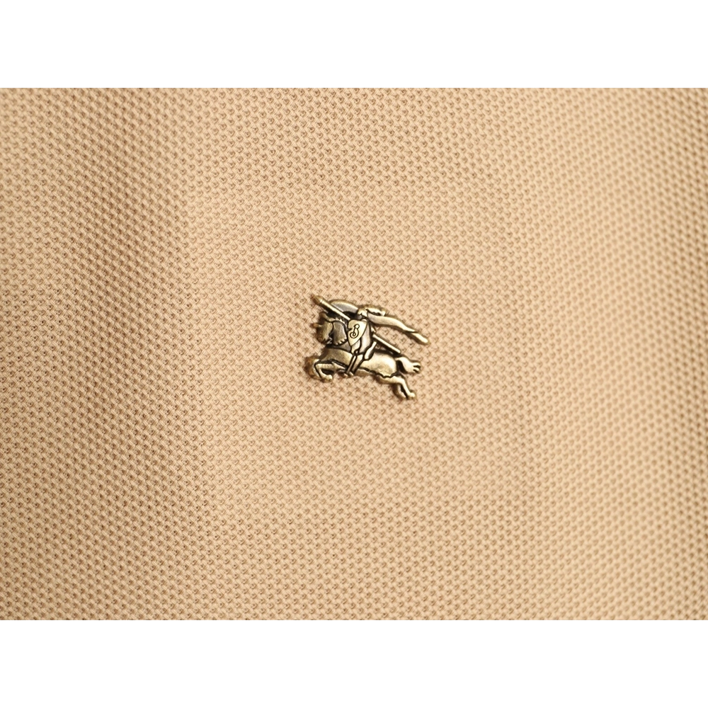Burberry Metal Equestrian Knight Emblem Short-Sleeve Polo Shirt TSK1,Burberry