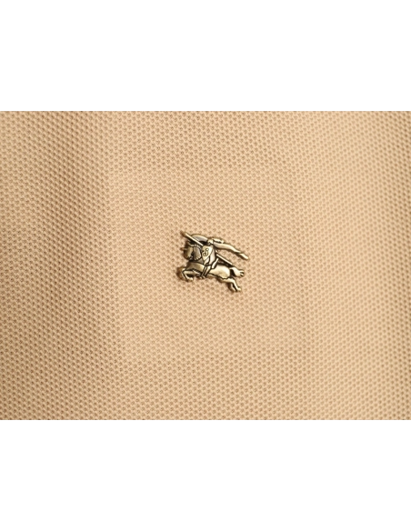 Burberry Metal Equestrian Knight Emblem Short-Sleeve Polo Shirt TSK1,Burberry