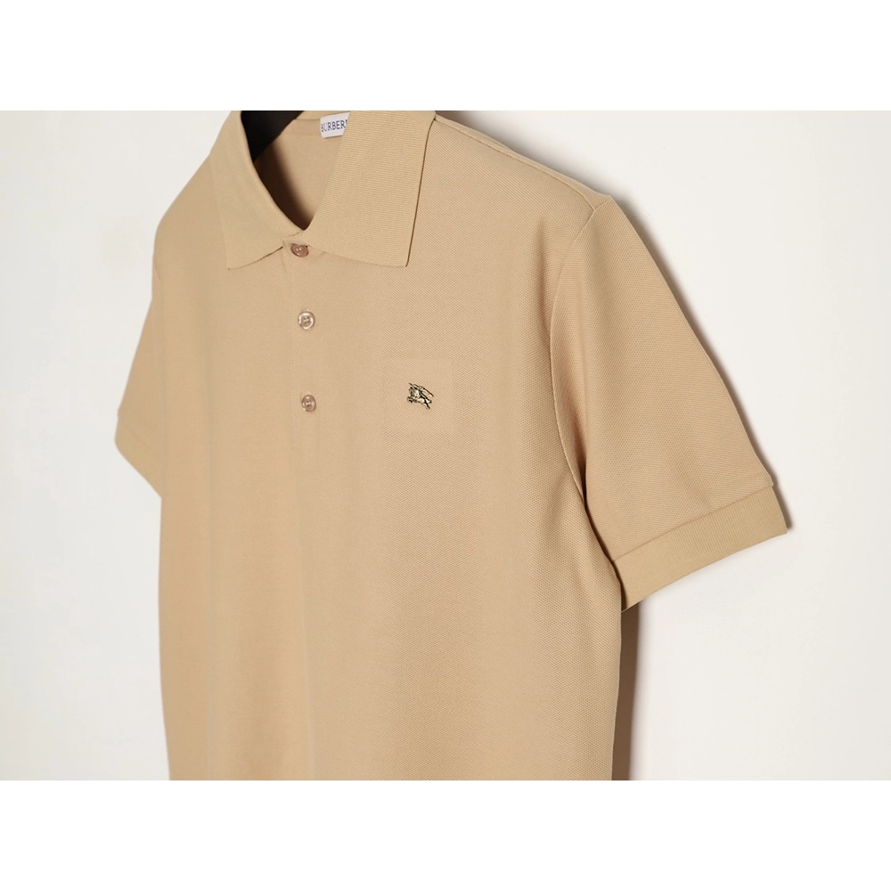 Burberry Metal Equestrian Knight Emblem Short-Sleeve Polo Shirt TSK1,Burberry