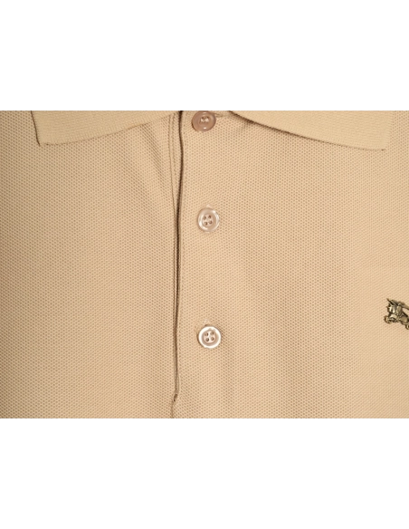 Burberry Metal Equestrian Knight Emblem Short-Sleeve Polo Shirt TSK1,Burberry