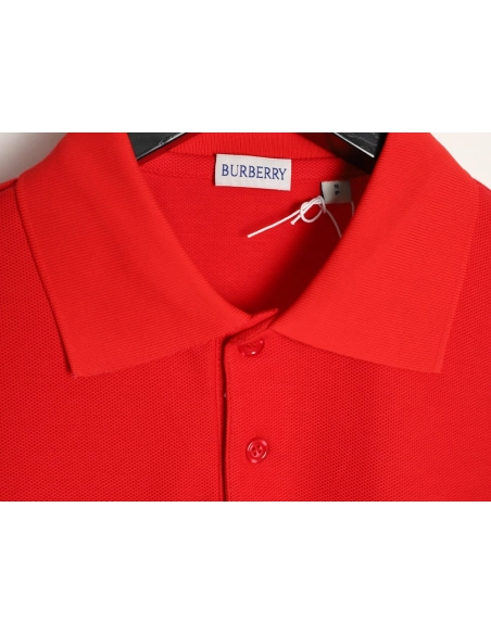 Burberry Metal Equestrian Knight Emblem Short-Sleeve Polo Shirt,Burberry