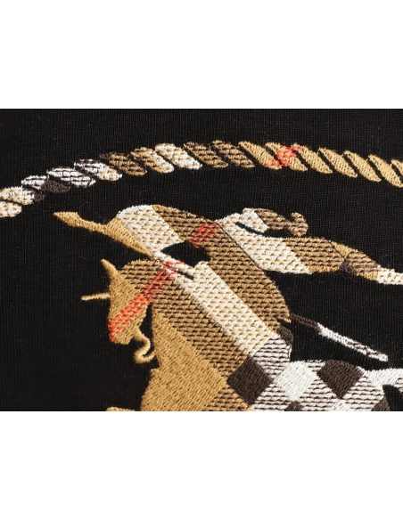 Burberry Plaid Knight Crest Embroidered Short-Sleeve T-Shirt TSK1,Burberry