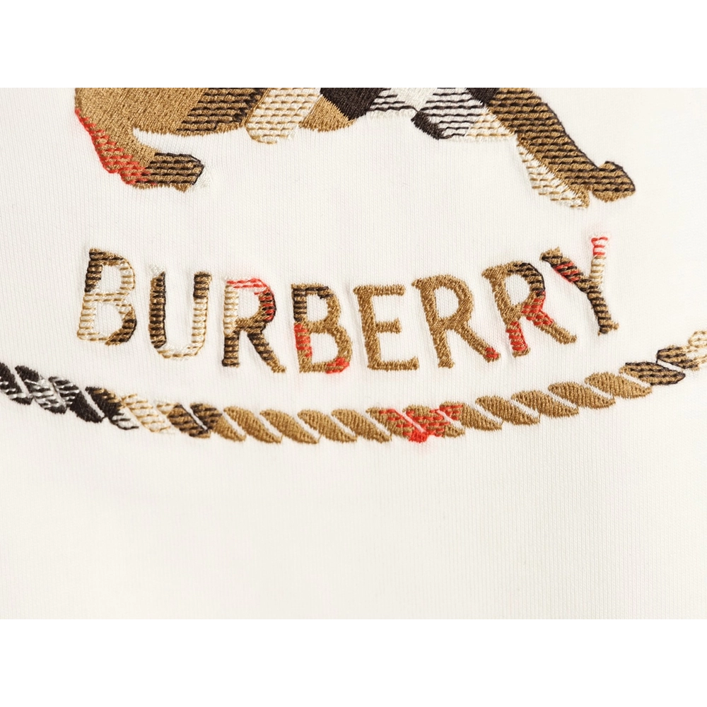Burberry Plaid Knight Crest Embroidered Short-Sleeve T-Shirt,Burberry