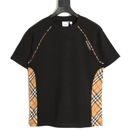 Burberry Side Check Panel Short-Sleeve T-Shirt TSK1,Burberry