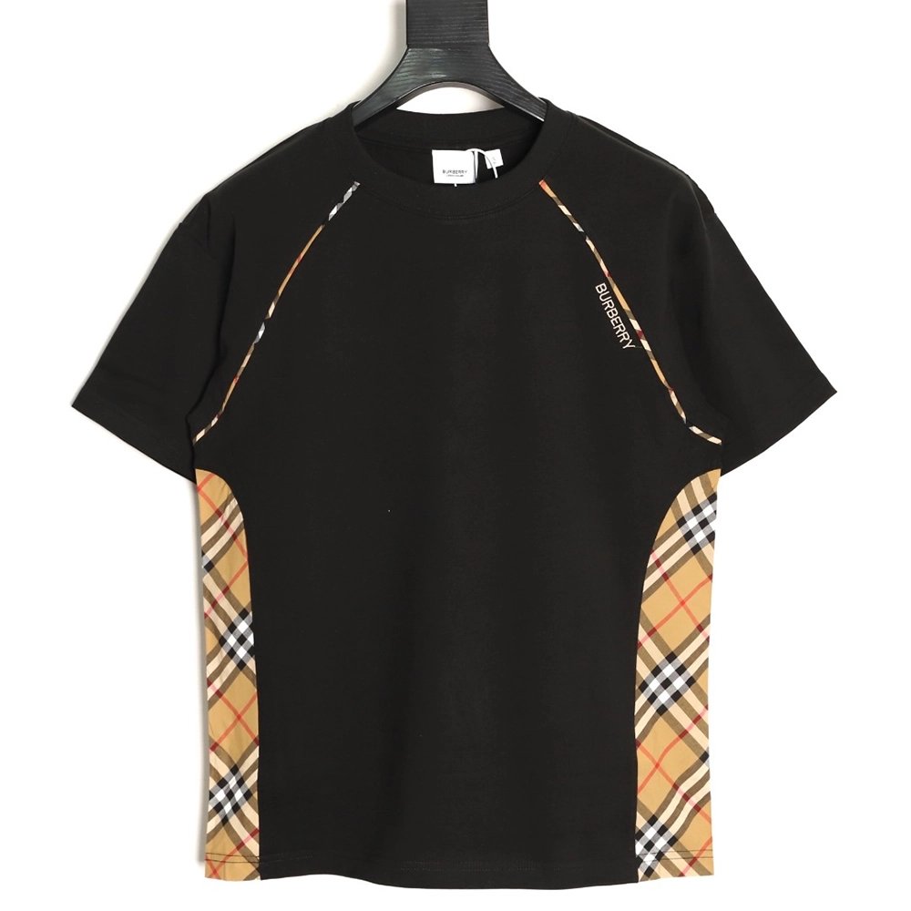 Burberry Side Check Panel Short-Sleeve T-Shirt TSK1,Burberry