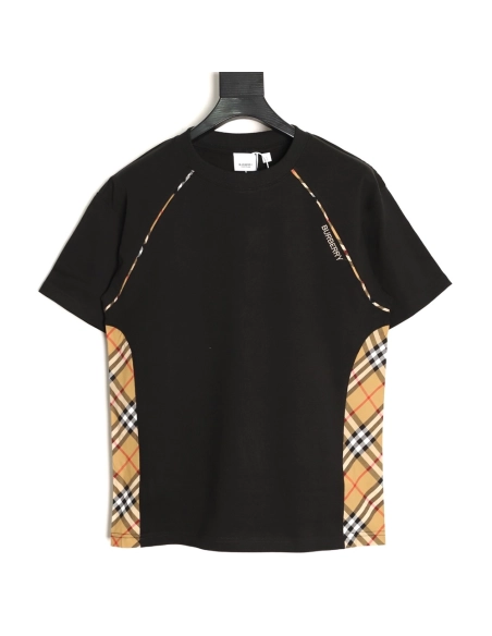 Burberry Side Check Panel Short-Sleeve T-Shirt TSK1,Burberry
