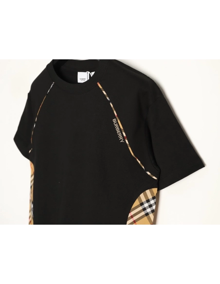 Burberry Side Check Panel Short-Sleeve T-Shirt TSK1,Burberry
