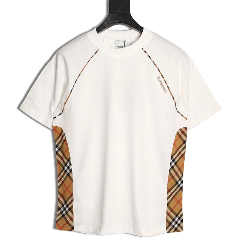 Burberry Side Check Panel Short-Sleeve T-Shirt,Burberry