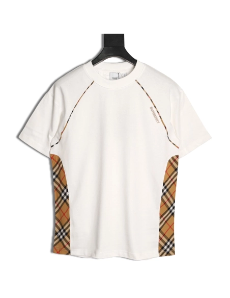 Burberry Side Check Panel Short-Sleeve T-Shirt,Burberry
