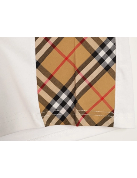 Burberry Side Check Panel Short-Sleeve T-Shirt,Burberry