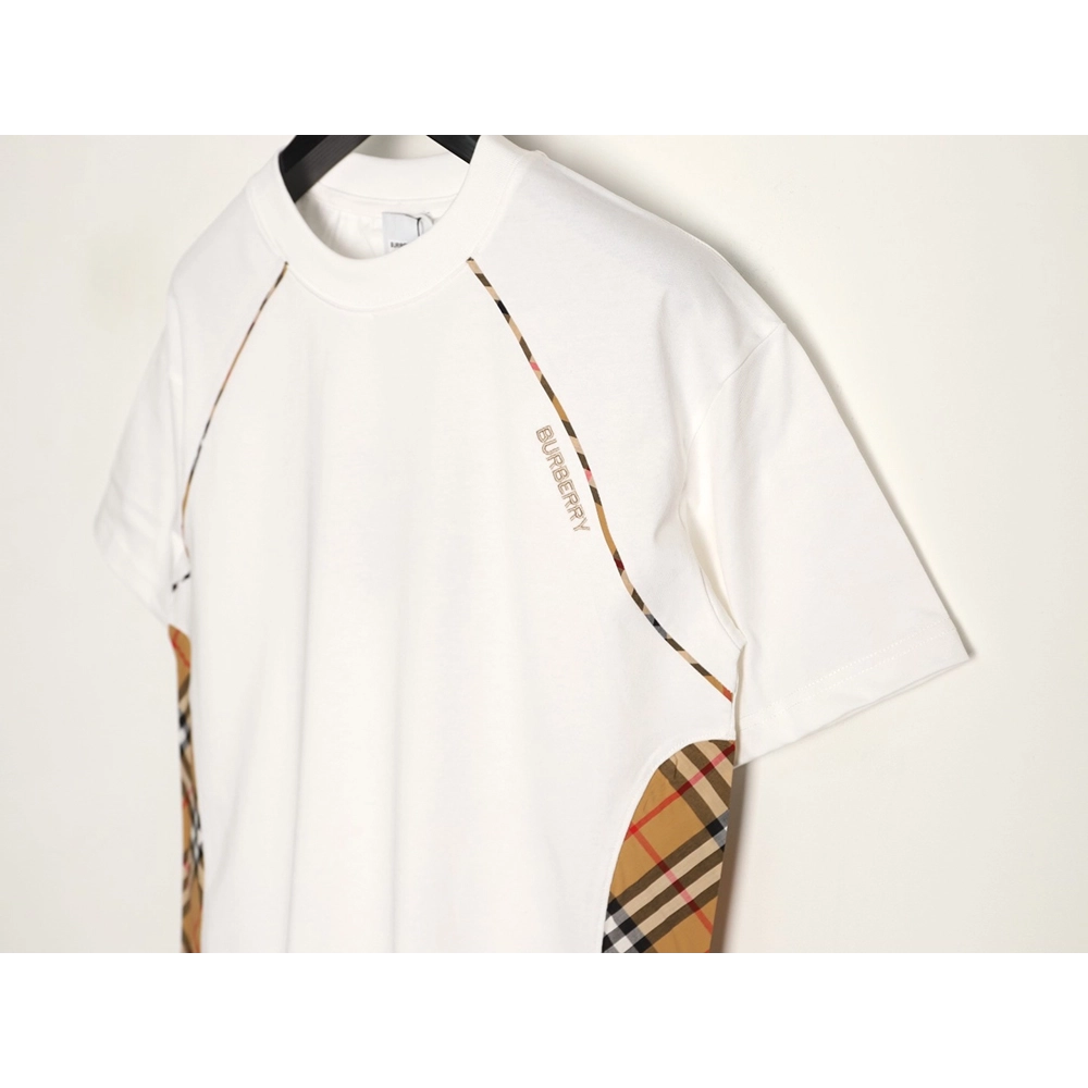 Burberry Side Check Panel Short-Sleeve T-Shirt,Burberry