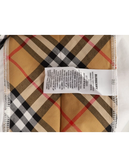 Burberry Side Check Panel Short-Sleeve T-Shirt,Burberry