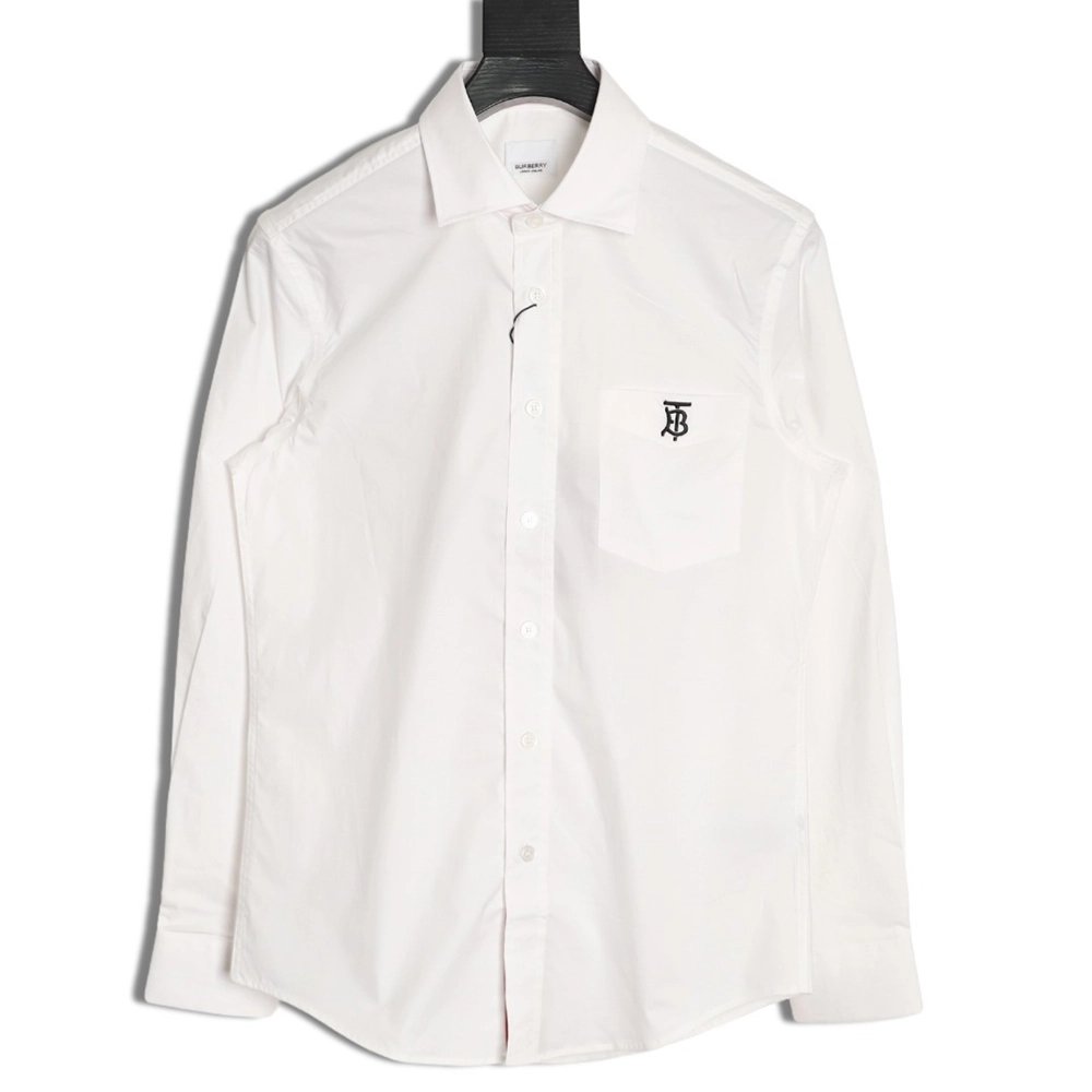 Burberry TB logo embroidered long-sleeved shirt,Burberry