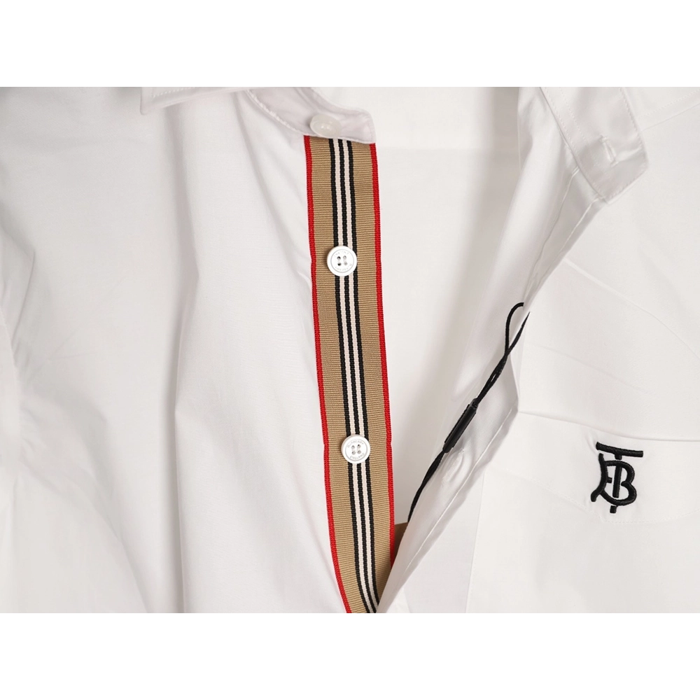 Burberry TB logo embroidered long-sleeved shirt,Burberry