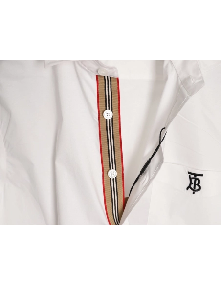 Burberry TB logo embroidered long-sleeved shirt,Burberry