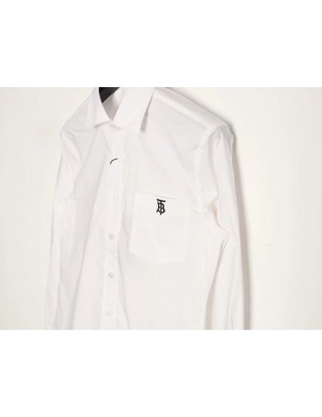 Burberry TB logo embroidered long-sleeved shirt,Burberry