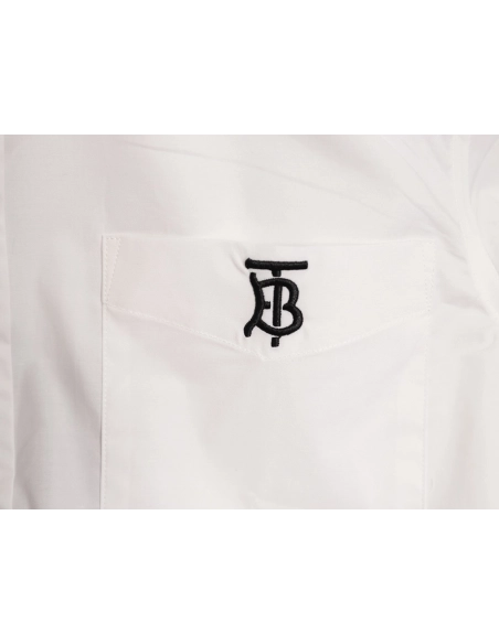 Burberry TB logo embroidered long-sleeved shirt,Burberry