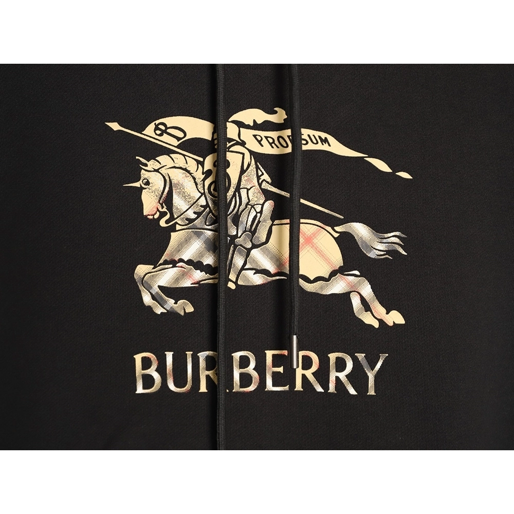 Burberry War Horse Gradient Equestrian Rider Hooded Sweatshirt,Burberry