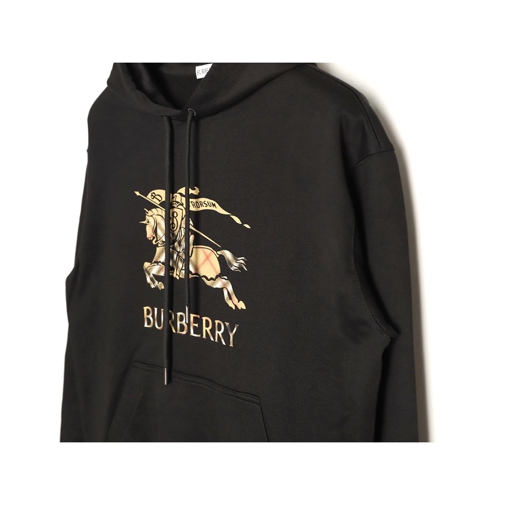 Burberry War Horse Gradient Equestrian Rider Hooded Sweatshirt,Burberry