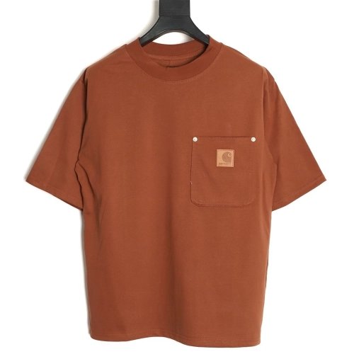 Carhartt Chest Pocket Leather Label Short-Sleeve T-Shirt TSK1,carhartt