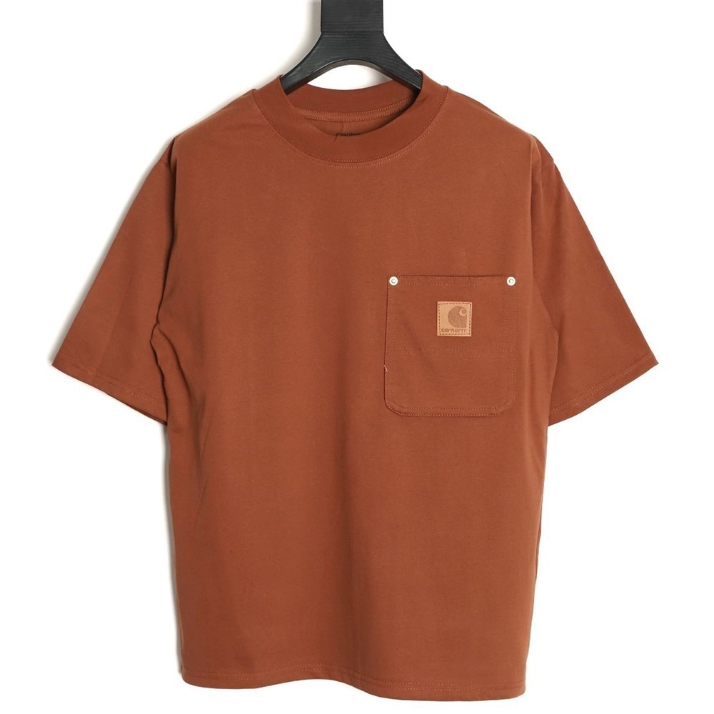 Carhartt Chest Pocket Leather Label Short-Sleeve T-Shirt TSK1,carhartt