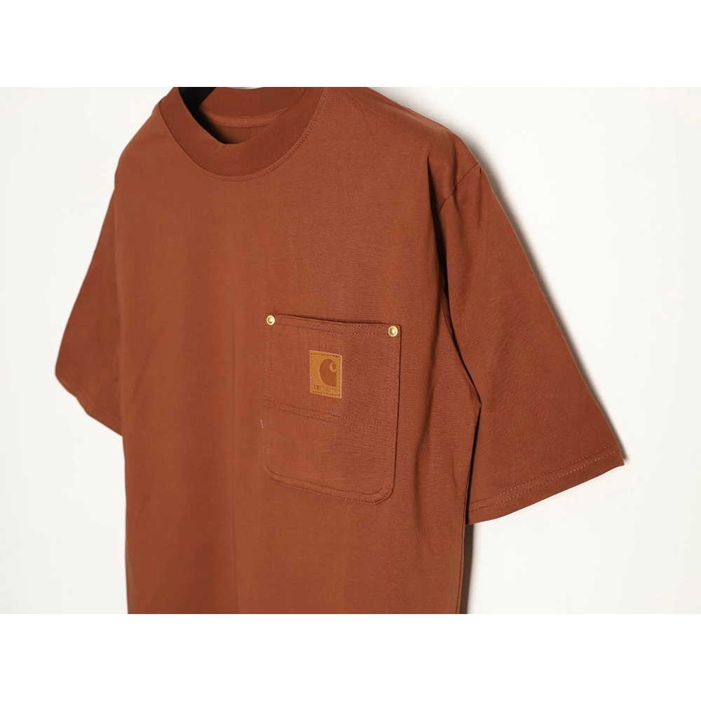 Carhartt Chest Pocket Leather Label Short-Sleeve T-Shirt TSK1,carhartt