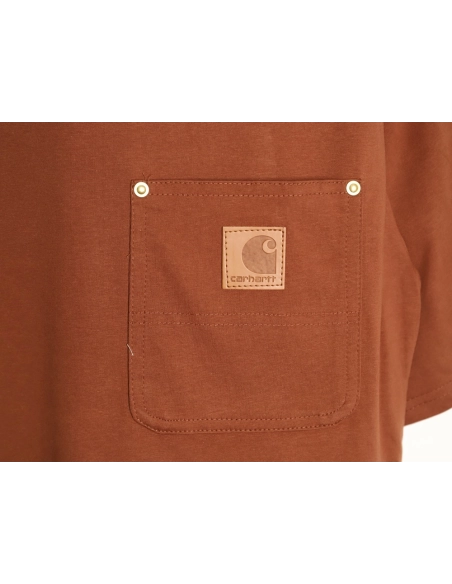 Carhartt Chest Pocket Leather Label Short-Sleeve T-Shirt TSK1,carhartt