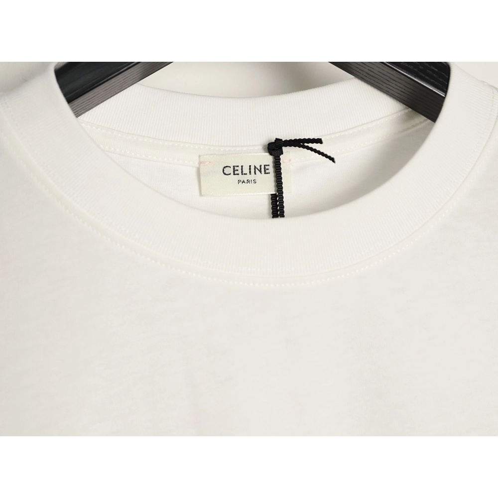 Celine Carriage Logo Print Short-Sleeve T-Shirt,Celine
