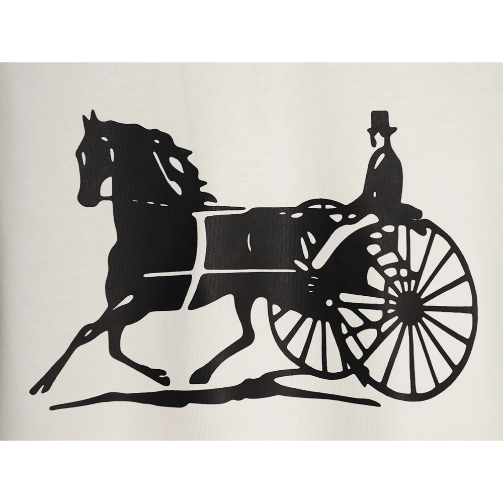 Celine Carriage Logo Print Short-Sleeve T-Shirt,Celine