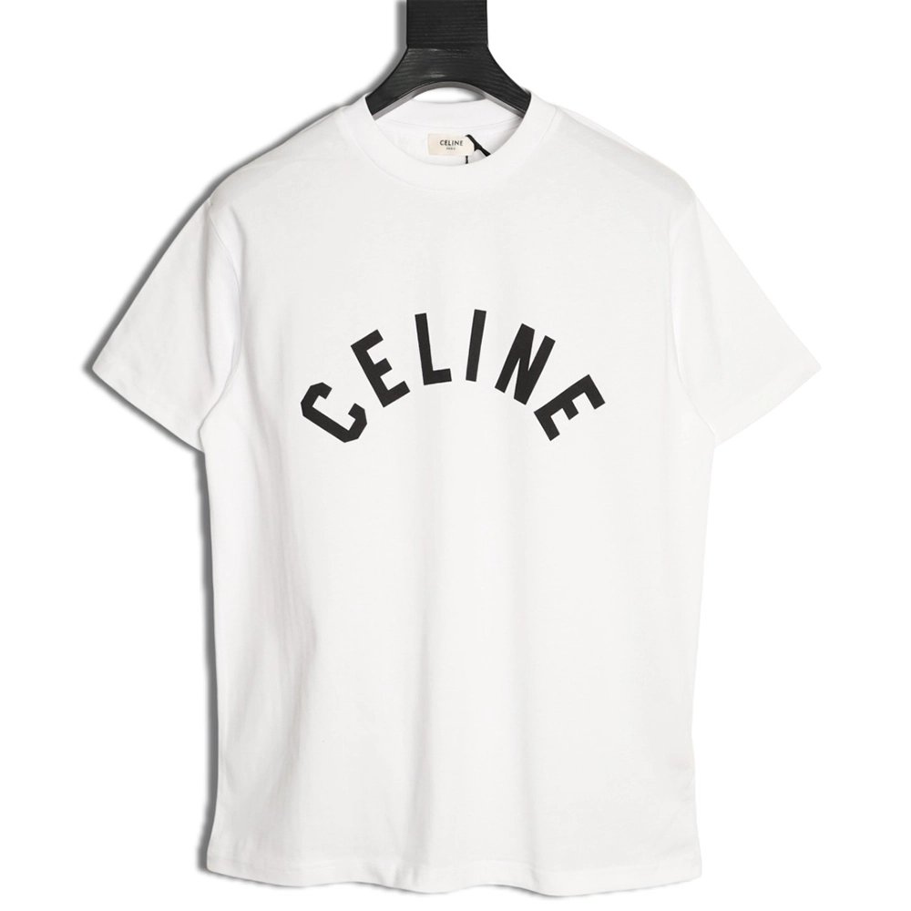 Celine square logo print short-sleeved T-shirt,Celine