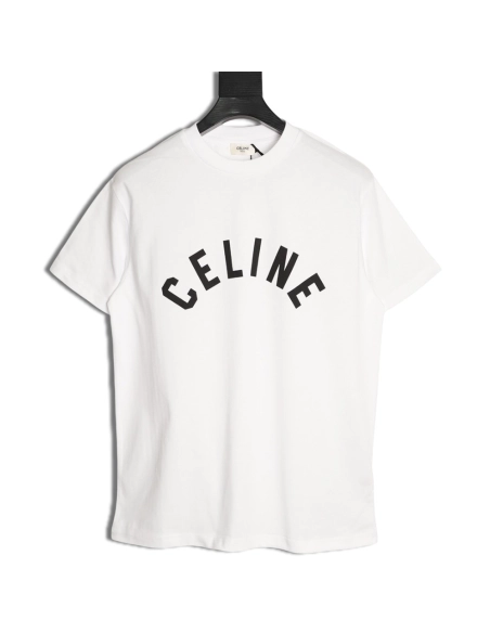 Celine square logo print short-sleeved T-shirt,Celine