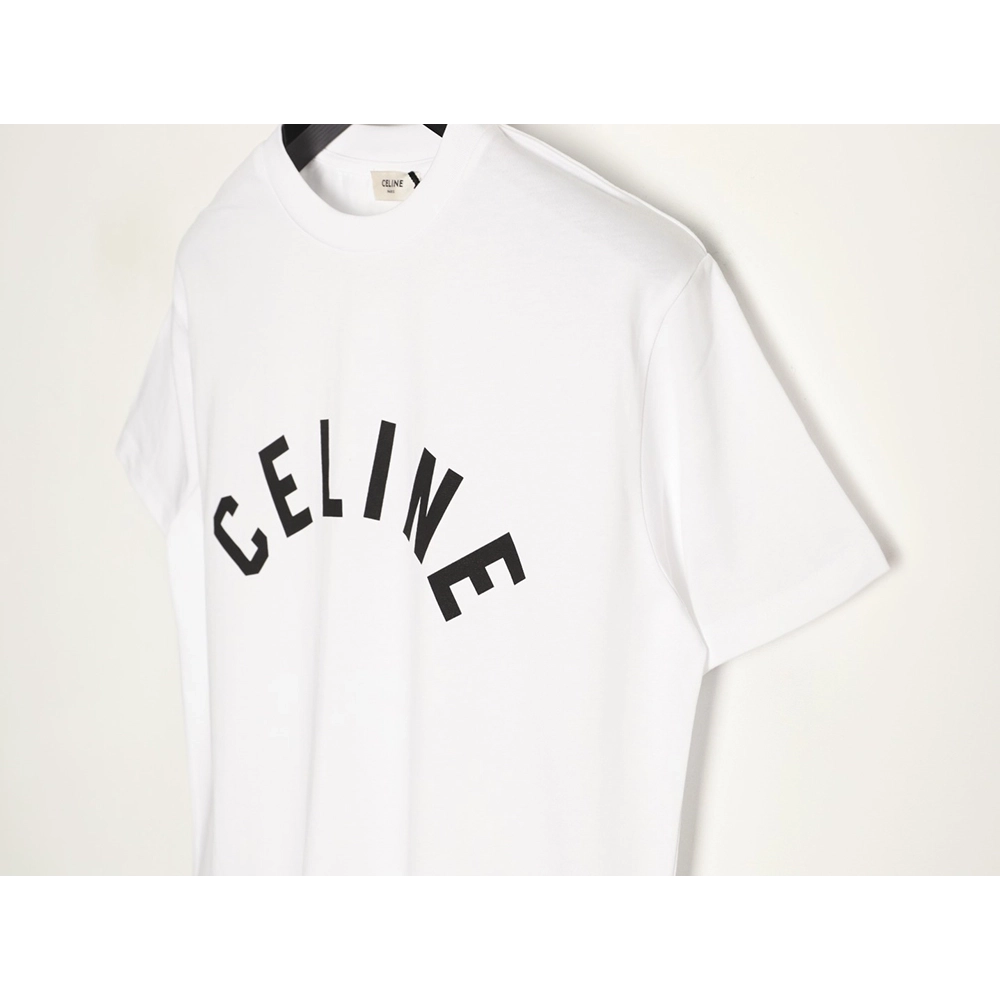 Celine square logo print short-sleeved T-shirt,Celine
